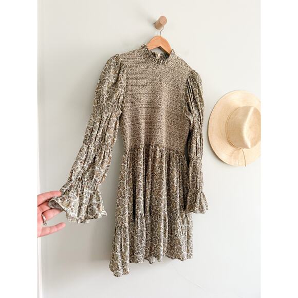 DÔEN | DOEN | Callie Dress / Cream Tisbury Paisley | Sz S - Picture 3 of 10